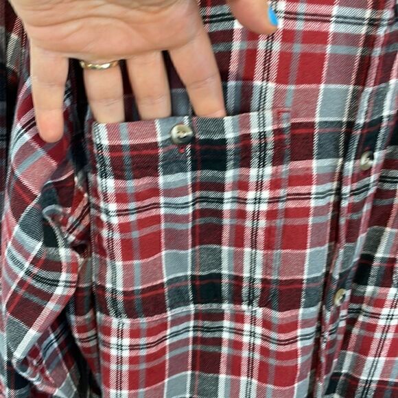Red Head Brand Co. Men’s Plaid Red Long Sleeve Button Down Flannel Shirt Size XL - Picture 3 of 12